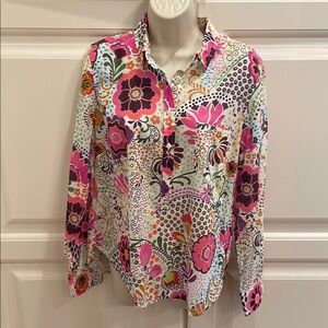 J Crew NEW floral button front shirt sz 12